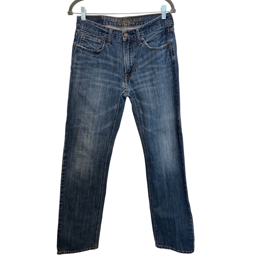 American Eagle Outfitters Original Straight Jeans Blue Med‎ Wash 29/31 Women's